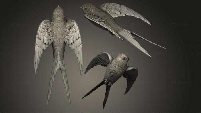 Bird figurines (swallow, STKB_0073) 3D models for cnc